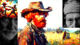 Red Headed Stranger  Willie Nelson  Lyrics into AI Art 4k [upl. by Navi874]