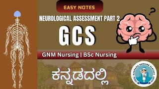 Glasgow Coma Scale GSC in Kannada  Neurological Assessment part 2  Disorders of Nervous system [upl. by Pol670]