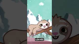 Cozy Sloth Relaxing on a Tree Branch in Winter Mountain Scene funnyanimals cartoon shorts [upl. by Rafat]