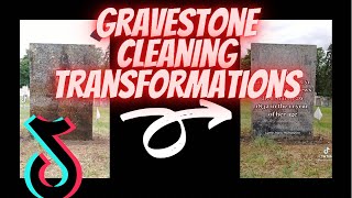 Gravestone Cleaning On TikTok  No Talking No Music  Gravestone Cleaning ASMR ⛑103  8 Minutes [upl. by Aihsekram]