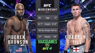 DEREK BRUNSON VS DARREN TILL FULL FIGHT UFC FIGHT NIGHT [upl. by Letti]