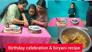 Birthday Celebration 🎊🎂 Chicken Biryani Recipe😋 nanduma kannada vlogs [upl. by Yard]