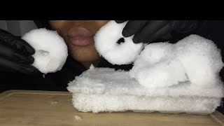 QUICK ICE SNACK  ORIGINAL FREEZER FROST  ASMR ICE EATING [upl. by Tabb380]