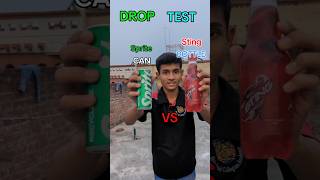 Sprite Can VS Sting Bottle DROP TEST 🤔youtubeshorts [upl. by Crescentia169]