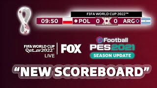 🔥 MOD Qatar 2022 Nuevo Marcador EN VIVO  Scoreboard Server Instalación  PES 2021 DESCARGAR 🎮⚽ [upl. by Jayson]