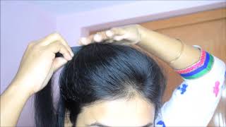 1 Min Side Puff Hairstyle For Thin Hair [upl. by Gladi]