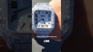 Cheapest VVS1 Moissanite Watch Cartier Santos LIMITED TIME ONLY [upl. by Ennaimaj]