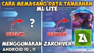 CARA MEMASANG DATA TAMBAHAN ML LITE YANG TERPISAH MENGGUNAKAN APLIKASI Zarchiver [upl. by Cas828]