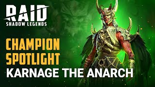 RAID Shadow Legends  Champion Spotlight  Karnage the Anarch [upl. by Isidore764]