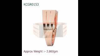 KHNVI NEW GENTS RING  ROSE GOLD  SAGAR SILVER GOLD  SURAT [upl. by Ignatia]