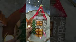 Cardboard Christmas craft  Christmas House  Christmas 2024 christmas2024 [upl. by Eslud]