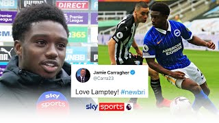 Tariq Lamptey responds to Jamie Carraghers words of praise after dazzling display ✨ [upl. by Eelnodnarb]