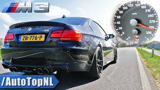 BMW M3 E92 STRAIGHT PIPED SOUND amp 300kmh ACCELERATION by AutoTopNL [upl. by Alicsirp]