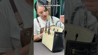 Autumn and winter simple model in 2 colors handmade bag in luxury leather how do you like it🥰🥰 [upl. by Jerald]