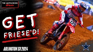 ALL Vince Friese INCIDENTS in Arlington Supercross [upl. by Eelibuj]