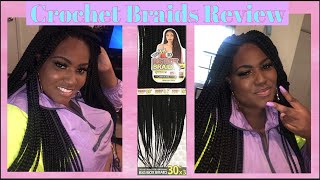 Crochet Braids Review  MoTown Tress  Big Box Braids 30” [upl. by Aihsekan]