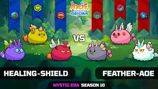 HEALINGSHIELD vs FEATHERAOE  SEASON 10  AXIE INFINITY ORIGINS [upl. by Suillenroc678]