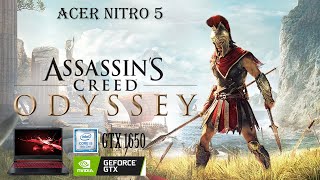 Acer Nitro 5 i5 9300H GTX 1650  Assassins Creed Odyssey Ultra High Very High High Settings [upl. by Naitsirhk]