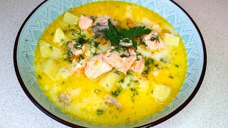 Schnelles Lachssuppe Rezept Sehr einfaches Rezept für Fischsuppe Lachssuppe mit Sahne [upl. by Acirred112]