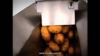 Como são feitas as batatas chips  Linha Semi Contínua para Batata Chips  INCALFER [upl. by Nolahc290]