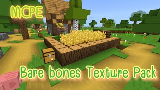 Minecraft PE  Bare bones Texture pack 120 [upl. by Vacla]