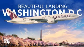 Beautiful landing in Washington DC 4K [upl. by Yrian353]