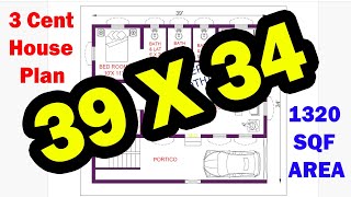 39 X 34 House Plan  Home Plan  House Design  Home Design  2BHK Engineer Aruljothi [upl. by Nosreip]