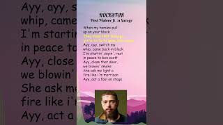 Post Malone ft 21 Savage  rockstar Lyrics shorts [upl. by Samara75]