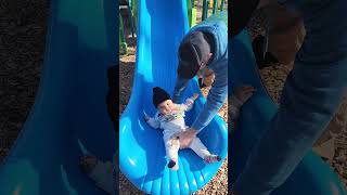 First time down a slide 🥰 [upl. by Biel]