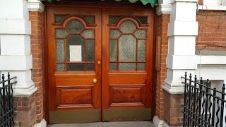 AMAZING 1896s Mahogany Door Restoration by London door restorers  Spraying doors [upl. by Almena]