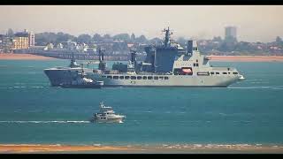 RFA TIDESURGE A138 turning twirl with the help of tug SD Tempest 27062024 [upl. by Srini90]