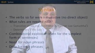 Lecture 22 — Syntax  Natural Language Processing  University of Michigan [upl. by Ahlgren471]