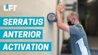 Serratus Anterior Activation with Foam Roller [upl. by Cheke]