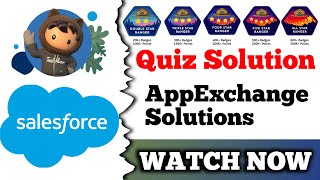 AppExchange Solutions  Salesforce Trailhead  Quiz Solution [upl. by Hares]