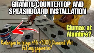 Part 1 HOW TO INSTALL GRANITE COUNTERTOP AND SPLASHBOARD using Jetblack [upl. by Ecitsuj]