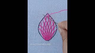 Leaf Embroidery 🌺🌿quotElegant Fishbone Stitch Floral Magic StepbyStep Needlework Tutorialquot class 04 [upl. by Eseilenna676]