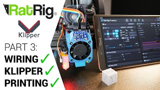 The Rat Rig vcore 3 build gets serious Part 3 Wiring Klipper setup and first print [upl. by Ubana972]