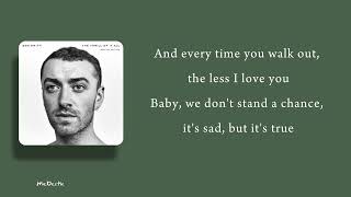 Too good at goodbyes  Sam Smith lyrics [upl. by Berky]