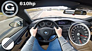 BMW M3 E93 INFINITAS 610HP V8 SUPERCHARGED POV DRIVE ON GERMAN AUTOBAHN🏎 [upl. by Stephanie]