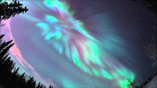 Coronal aurora over Fairbanks Alaska January 22 2012 [upl. by Yecnay]