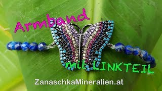 Armband mit Linkteil und Gummi selber fädeln DIY [upl. by Anitsirk394]