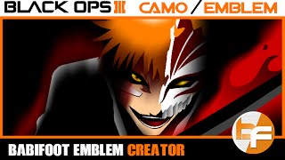 Black Ops 3 Emblem Tutorial 050  Bleach Kurosaki Ichigo Babifoot [upl. by Airtal462]