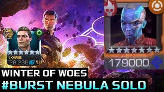 ASCENDED IKARIS SOLOS WINTER OF WOES NEBULA The Perfect Burst Option  Mcoc [upl. by Berkow]