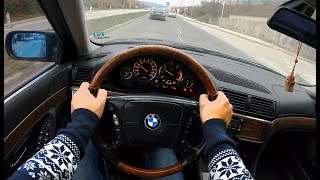 BMW 730D E38 184 HP  POV City Driving  Straight Pipe  4K [upl. by Eyt]