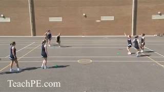 Netball Drill  Group Play  Decision Making  Triangle [upl. by Abdella]