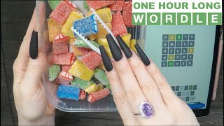 ASMR WORDLE amp Gummy Candy On iPad  ONE HOUR LONG  Whispered Game Play Eat With Me [upl. by Asillem]