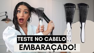 TESTEI A ESCOVA POLVO NO MEU CABELO CACHEADO [upl. by Nera]