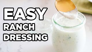 Homemade Ranch Dressing  Easy Salad Dressings by MOMables [upl. by Daveen370]