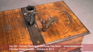 German Mechanical Christmas Tree Stand with Regina Music Box [upl. by Adnim206]