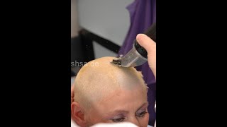 836 Catherine Kultsalon headshave Oster76 full video [upl. by Monteith277]